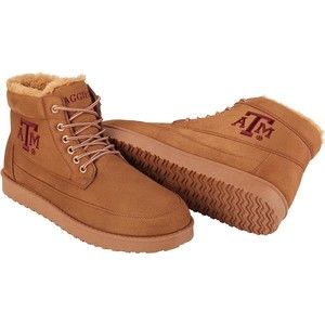 Texas A & M  Boots - Size 9 Men FOCO  Brand New Brown Hi Top Moccasin Boot NCAA